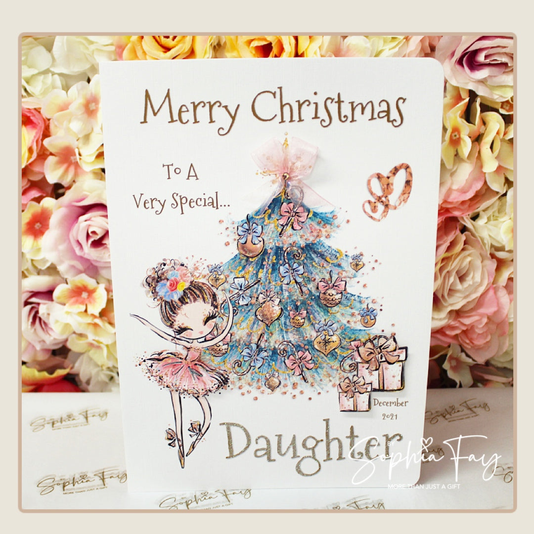A4 Brunette Fairy Xmas Girl - Daughter