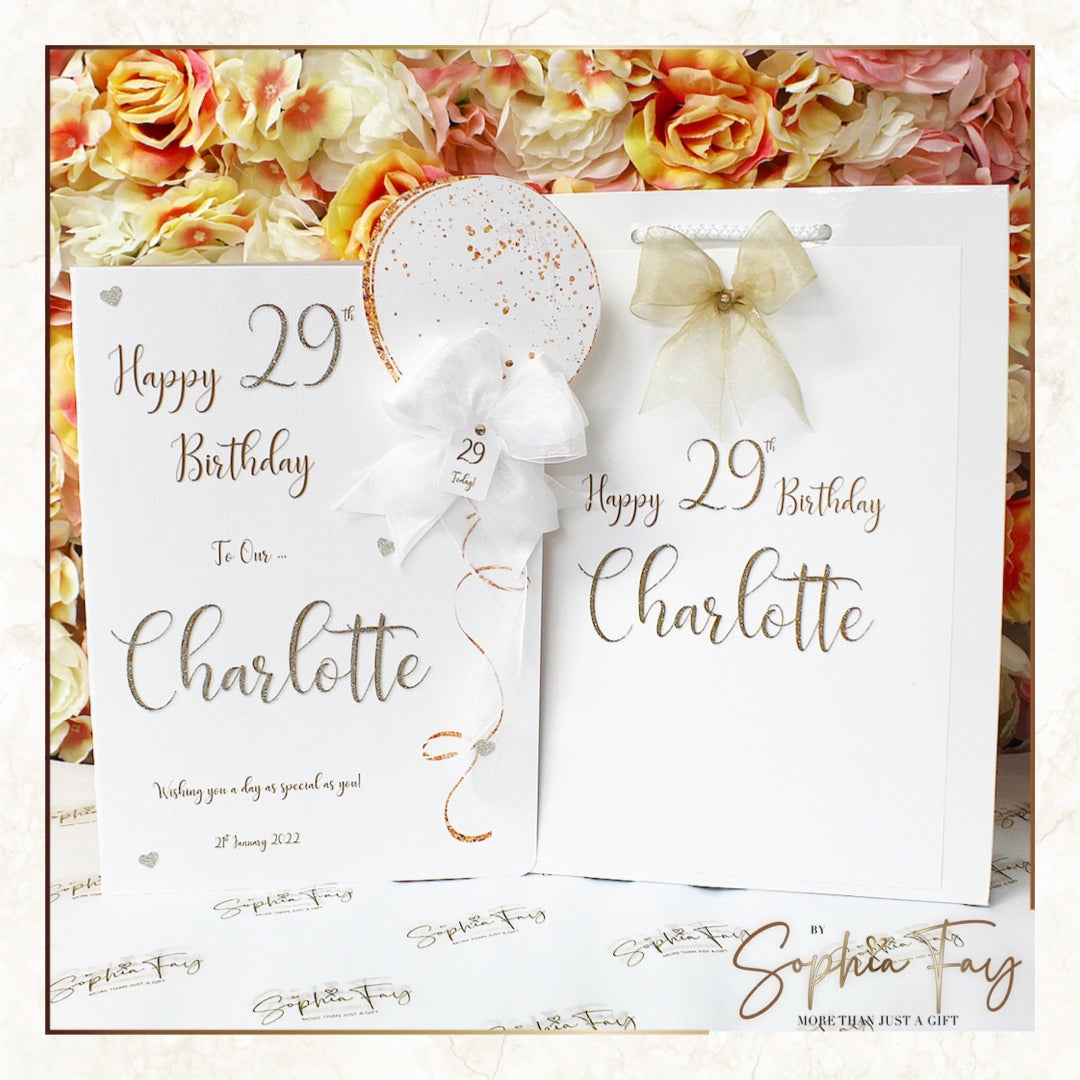 Large Balloon Pop Up - White & Gold