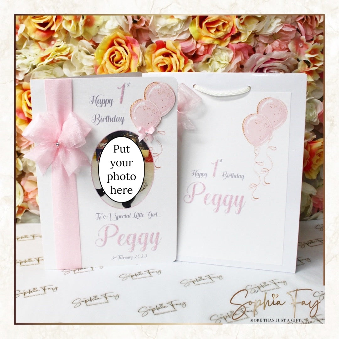 Balloon Photo Card - Pink