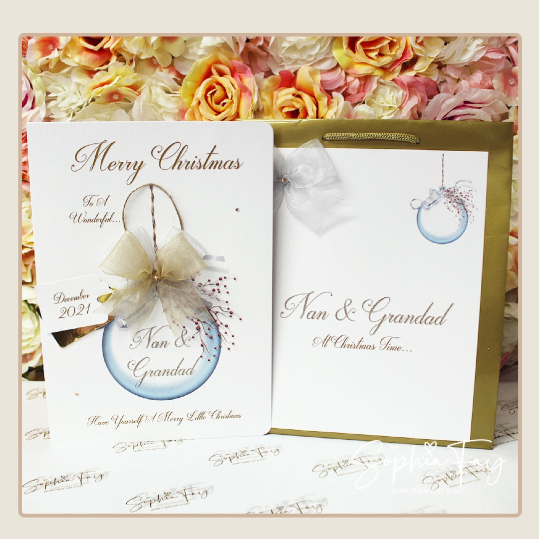A4 Hanging Bauble - Nan & Grandad