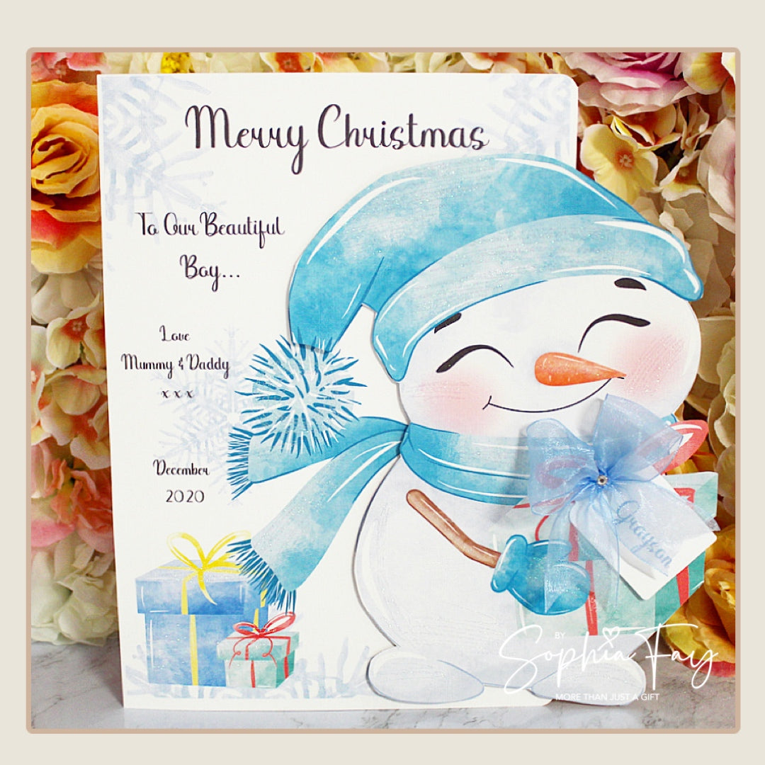 Blue Snowman Pop Up