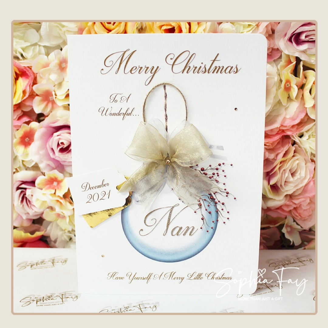 A4 Hanging Bauble - Nan & Grandad