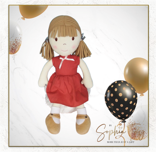 Rag Doll Belle - Orange Cotton Dress