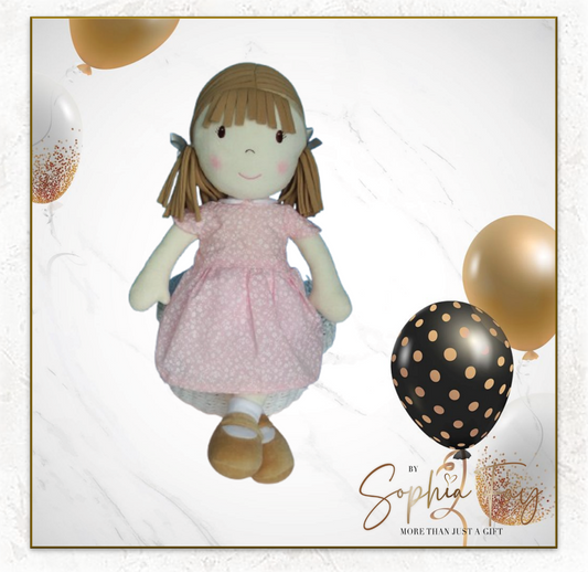 Rag Doll Belle - Pink flower dress
