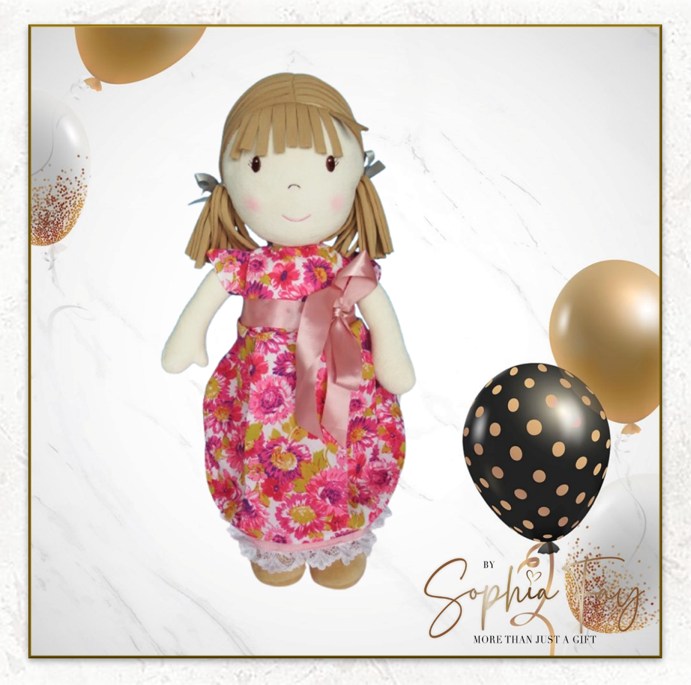 Rag Doll Belle - Pink Floral Party Dress