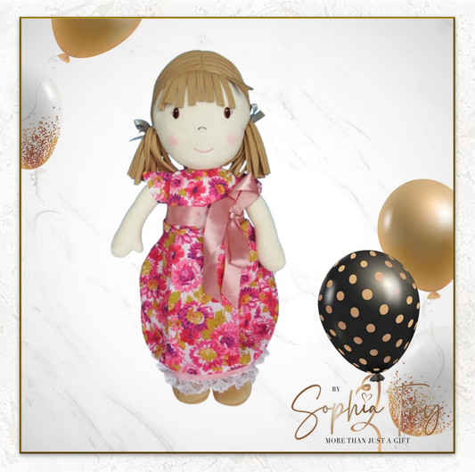 Rag Doll Belle - Pink Floral Party Dress