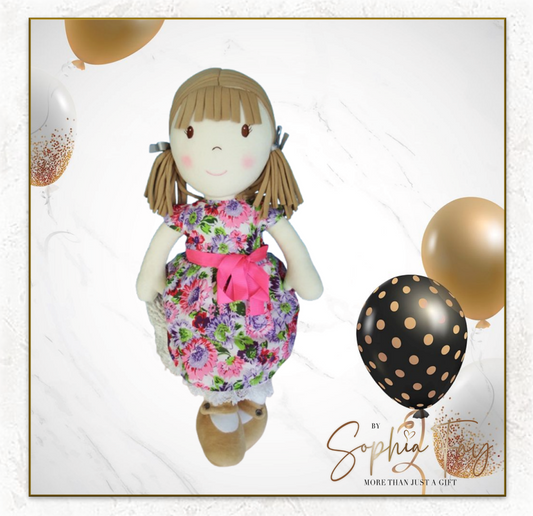 Rag Doll Belle - Purple Floral Party Dress