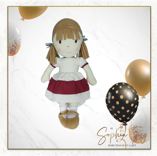 Rag Doll Belle - Red & White Cotton Dress