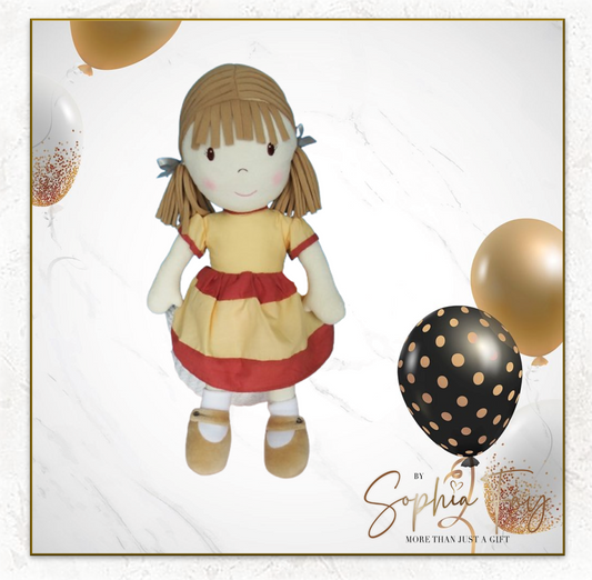 Rag Doll Belle - Yellow & Orange Cotton Dress