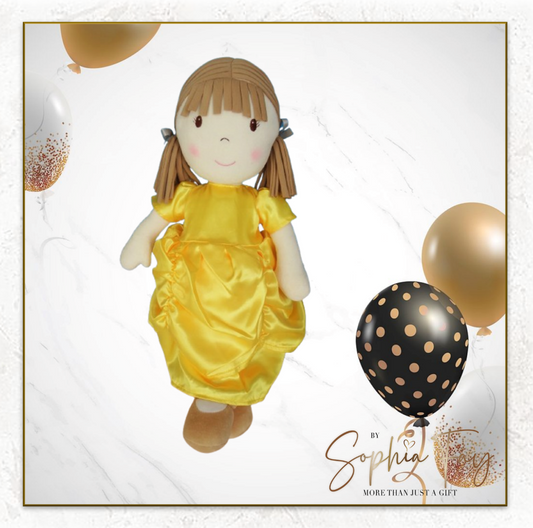 Rag Doll Belle - Yellow Princess Dress