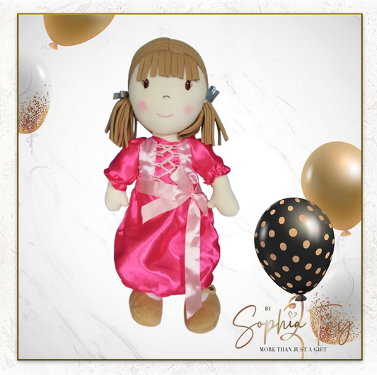 Rag Doll Belle - Pink Laced Princess Dress