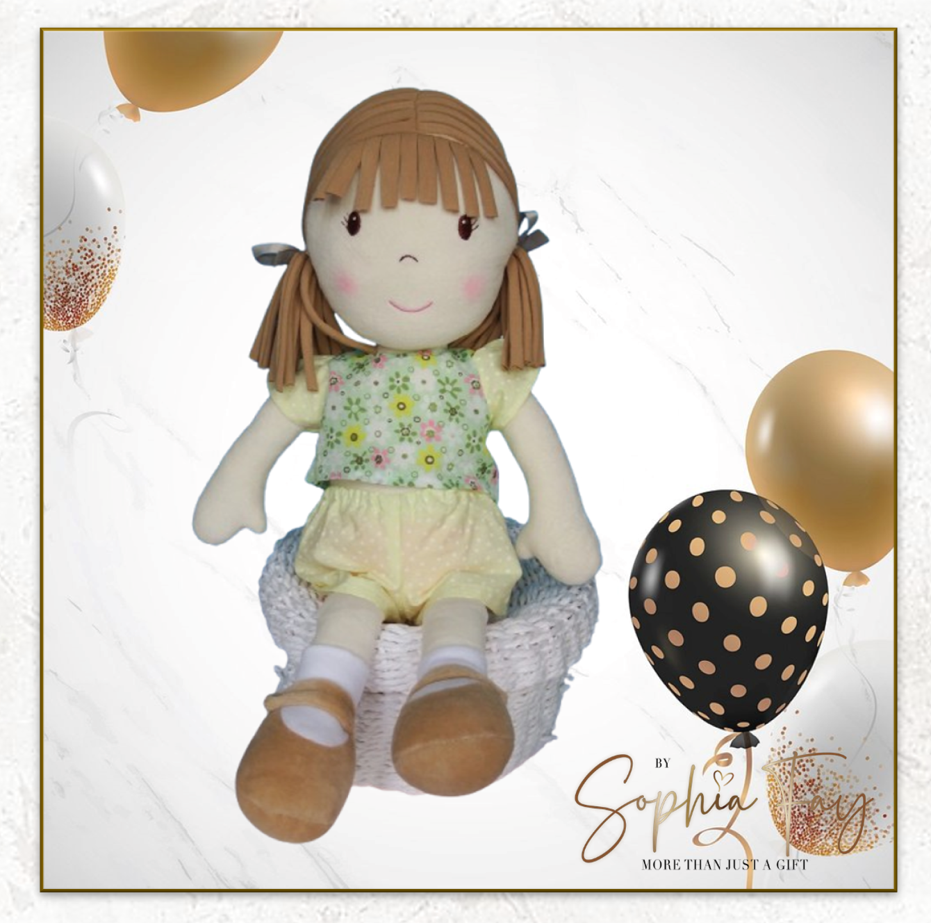 Rag Doll Belle - Yellow Shorts and Green Top