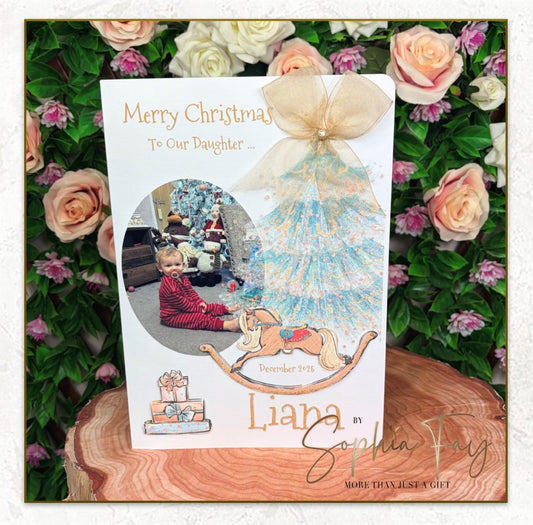 Christmas Rocking Horse Photo Card