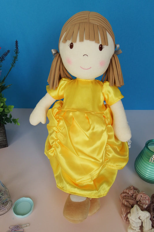 Rag Doll Belle - Yellow Princess Dress