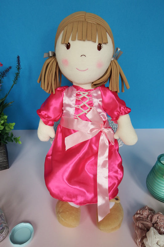 Rag Doll Belle - Pink Laced Princess Dress