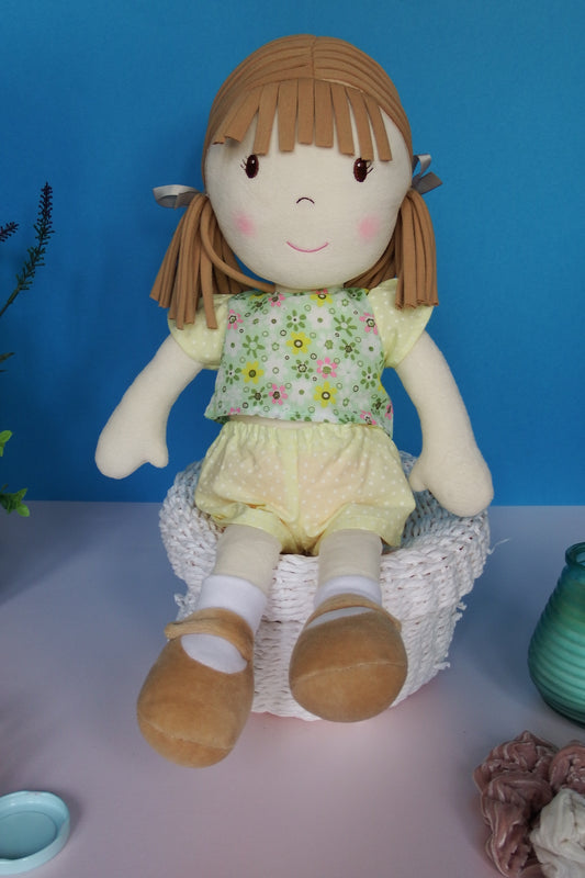 Rag Doll Belle - Yellow Shorts and Green Top