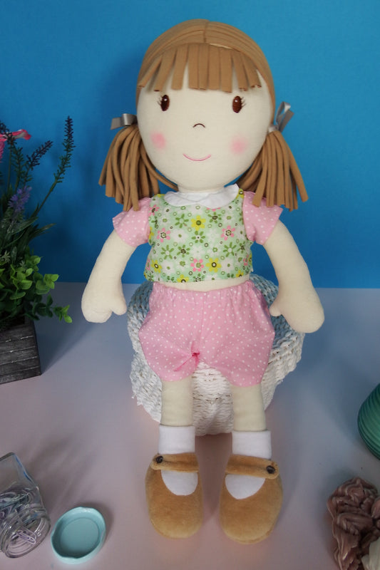 Rag Doll Belle - Pink Shorts and Green Top