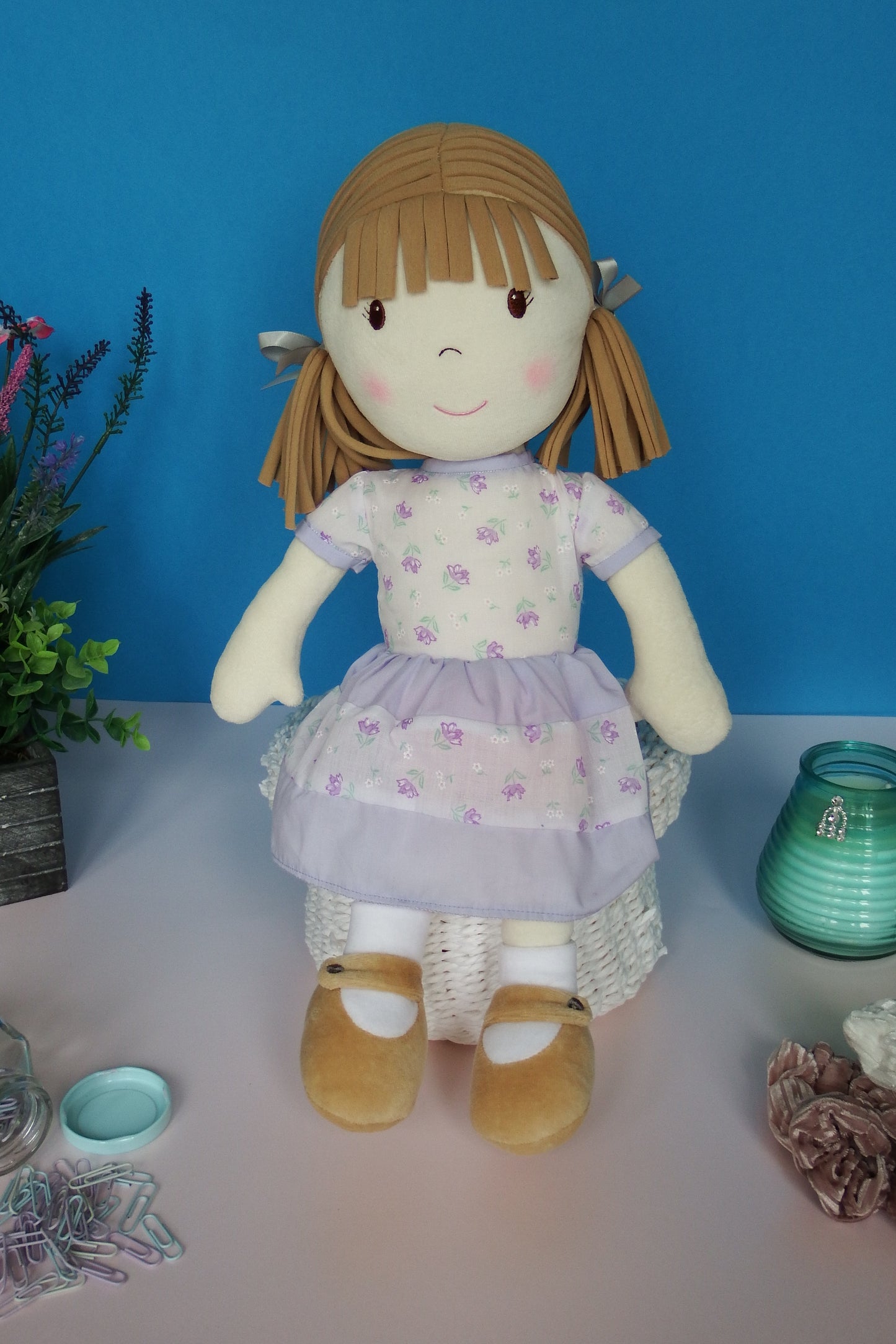 Rag Doll Belle - Lilac Floral Cotton Dress