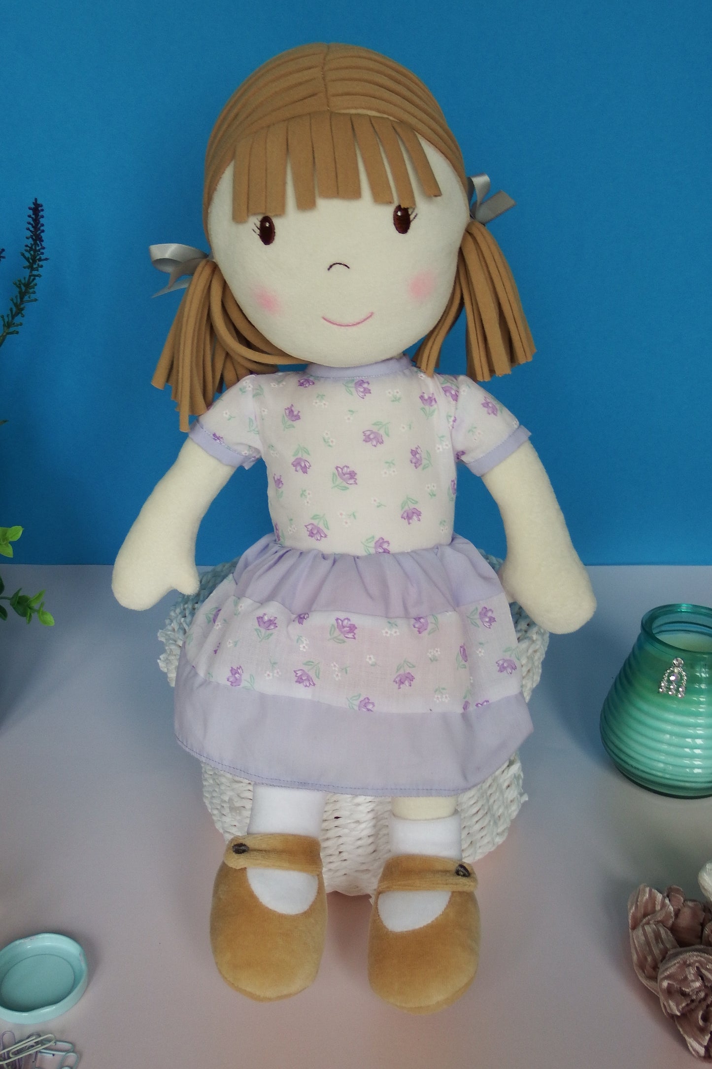 Rag Doll Belle - Lilac Floral Cotton Dress