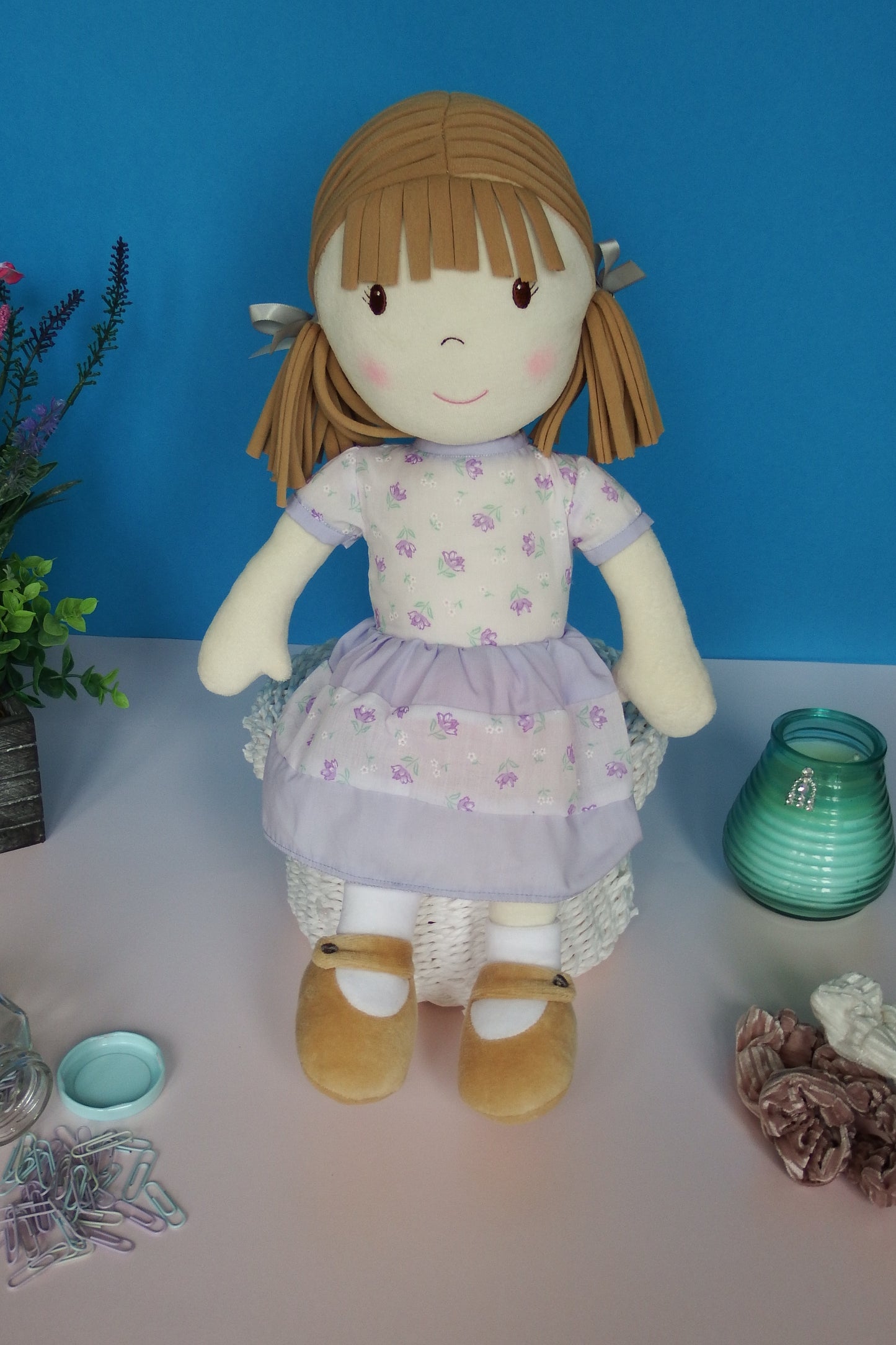 Rag Doll Belle - Lilac Floral Cotton Dress