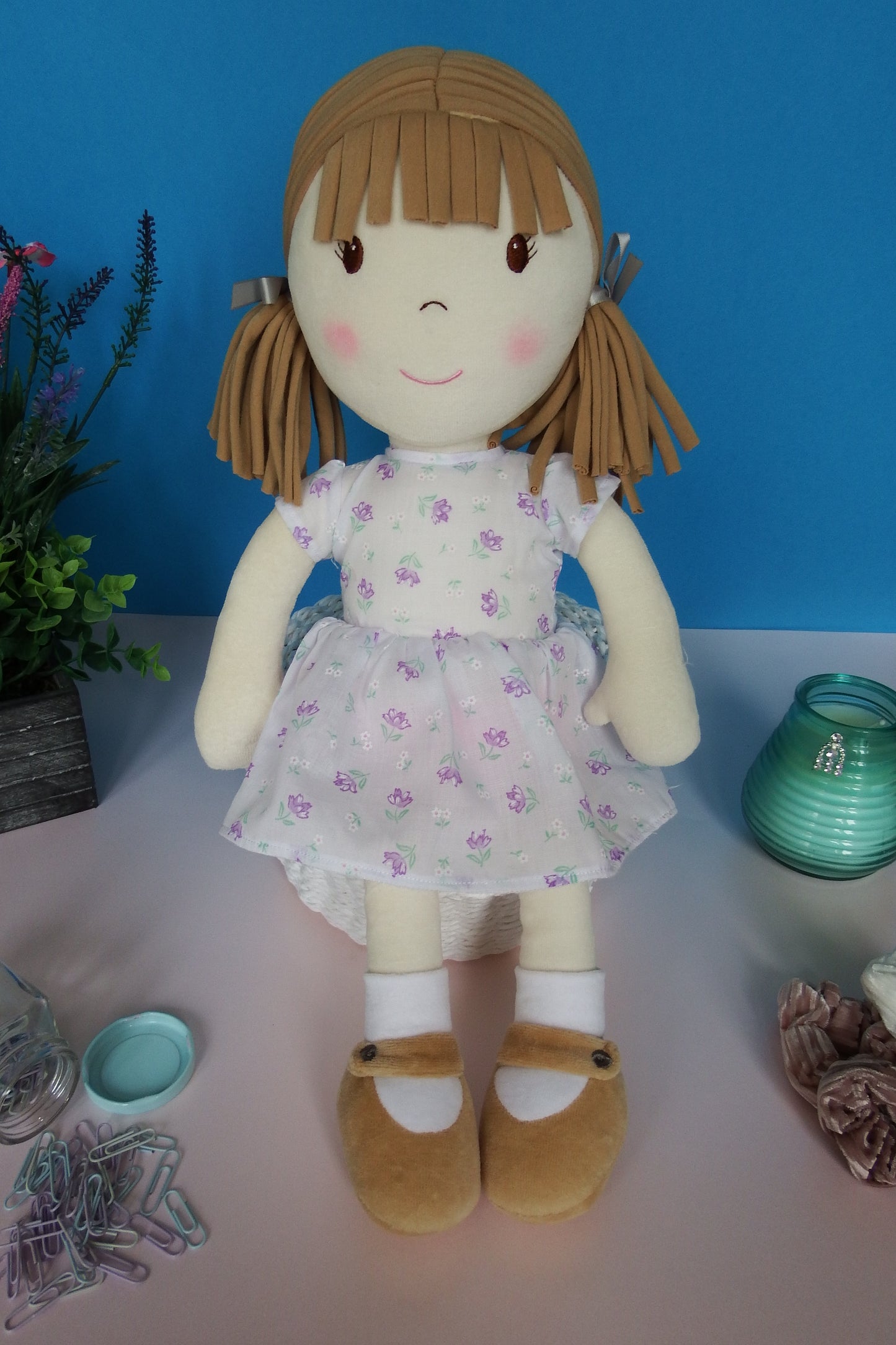 Rag Doll Belle - Lilac Floral Cotton Dress