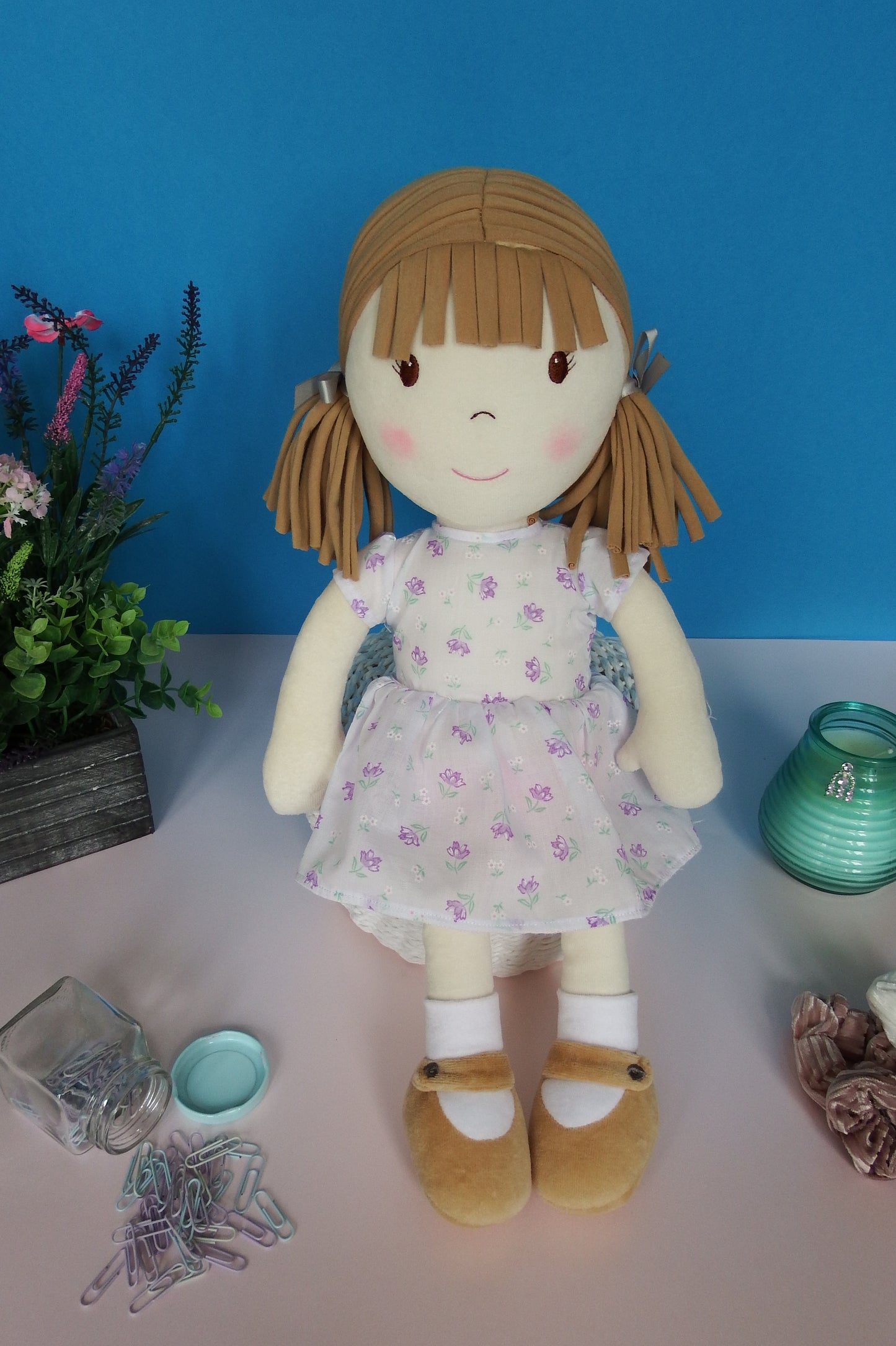 Rag Doll Belle - Lilac Floral Cotton Dress