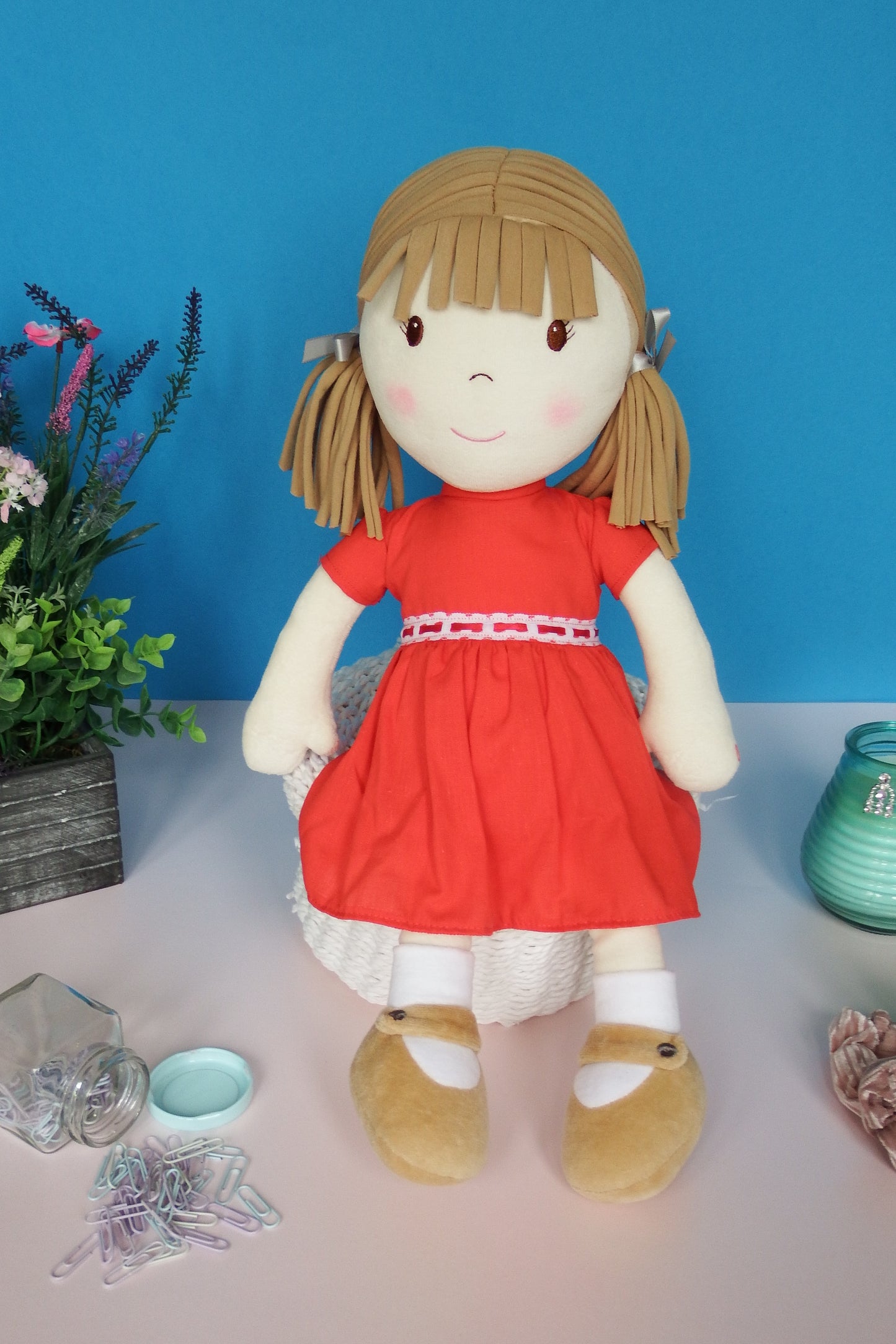 Rag Doll Belle - Orange Cotton Dress