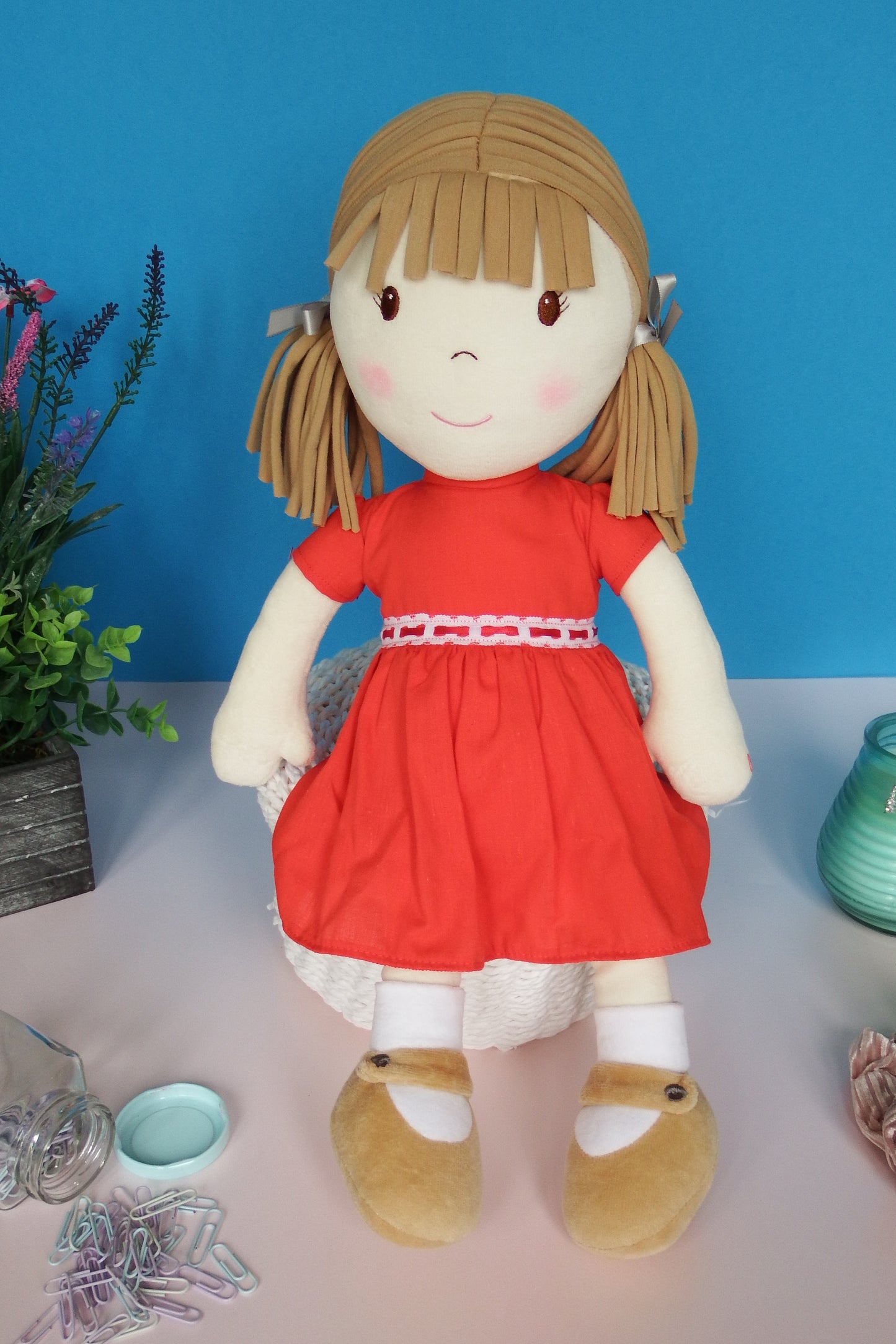 Rag Doll Belle - Orange Cotton Dress