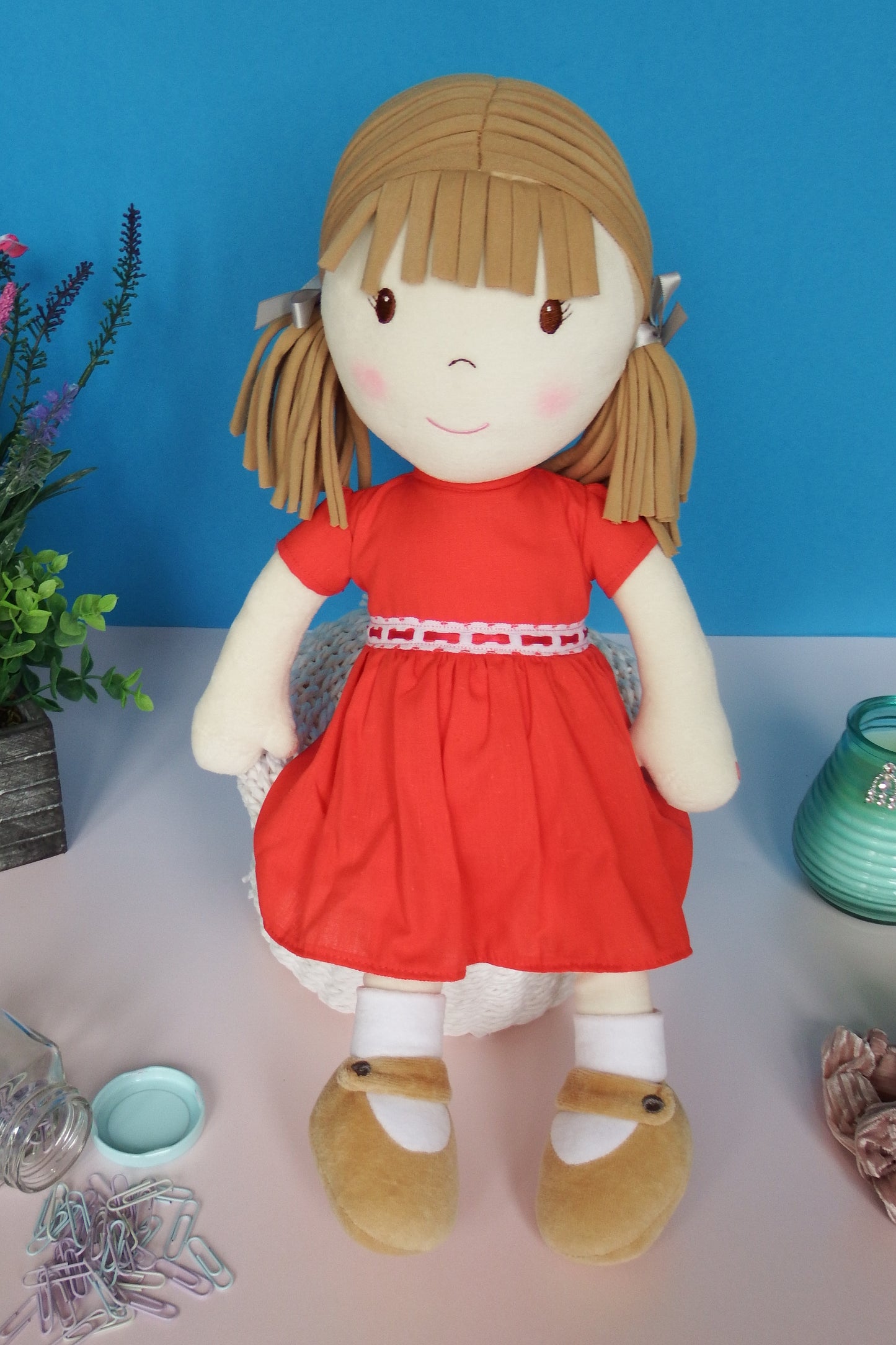 Rag Doll Belle - Orange Cotton Dress