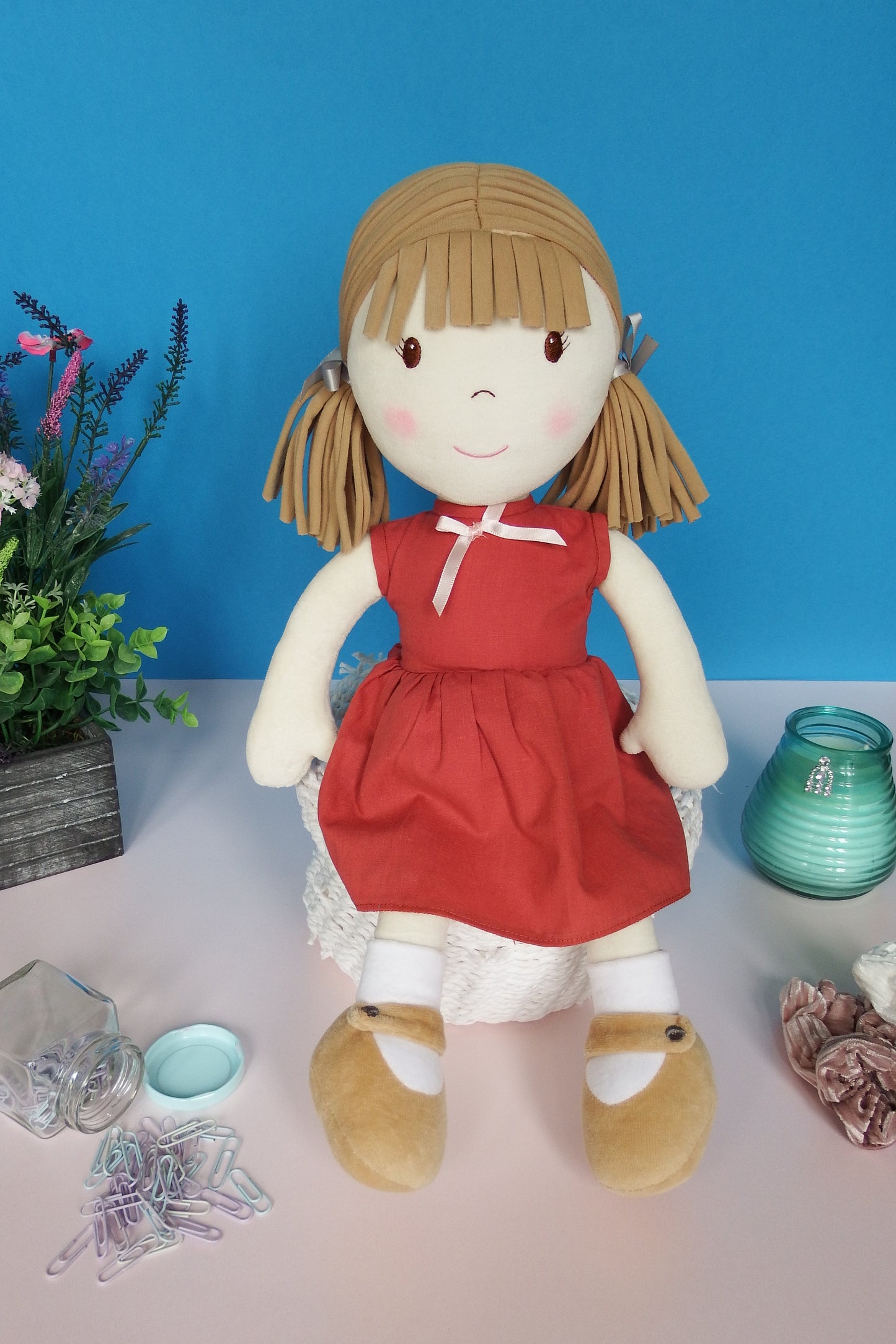 Rag Doll Belle - Orange Cotton Dress