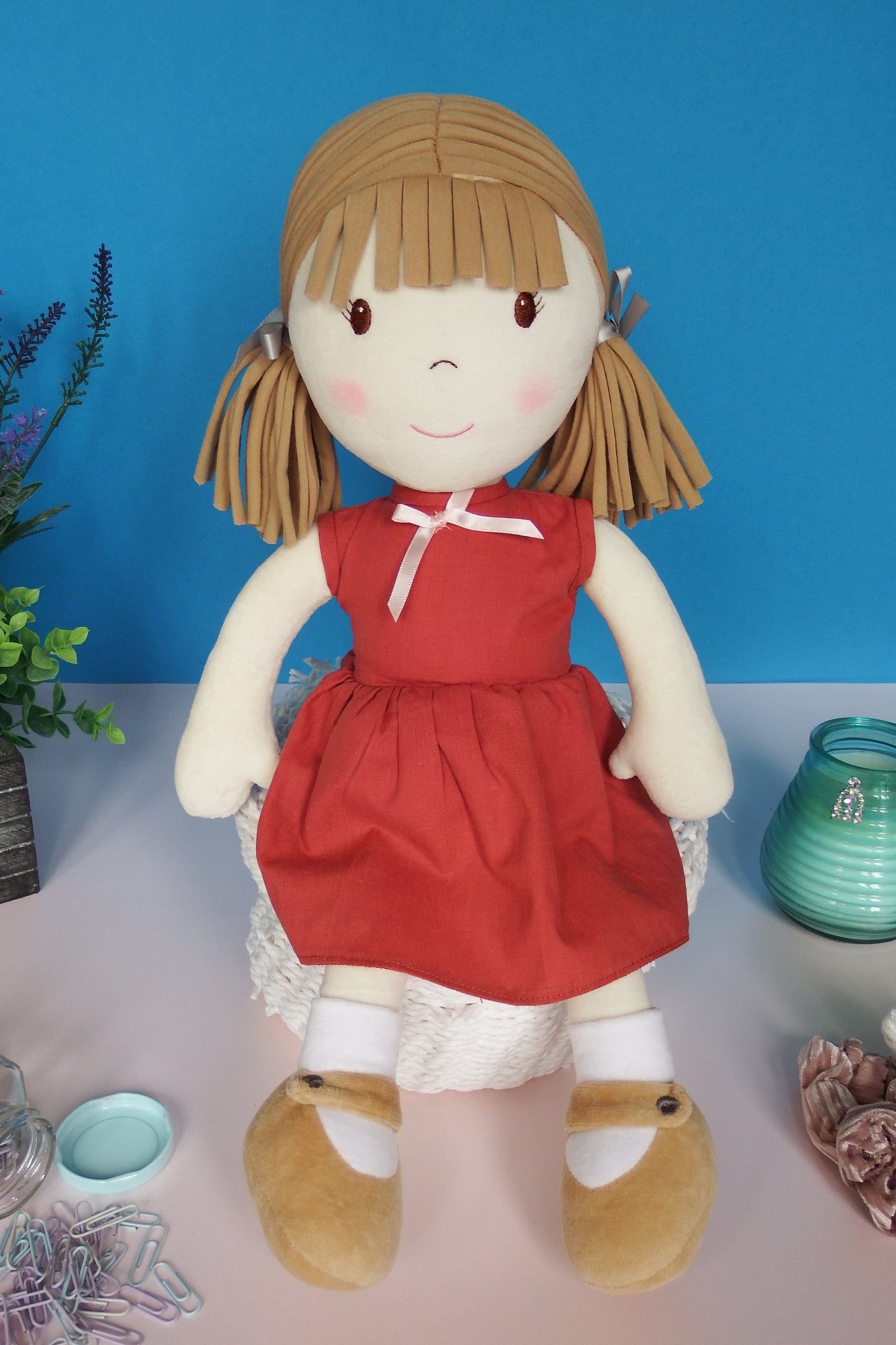 Rag Doll Belle - Orange Cotton Dress