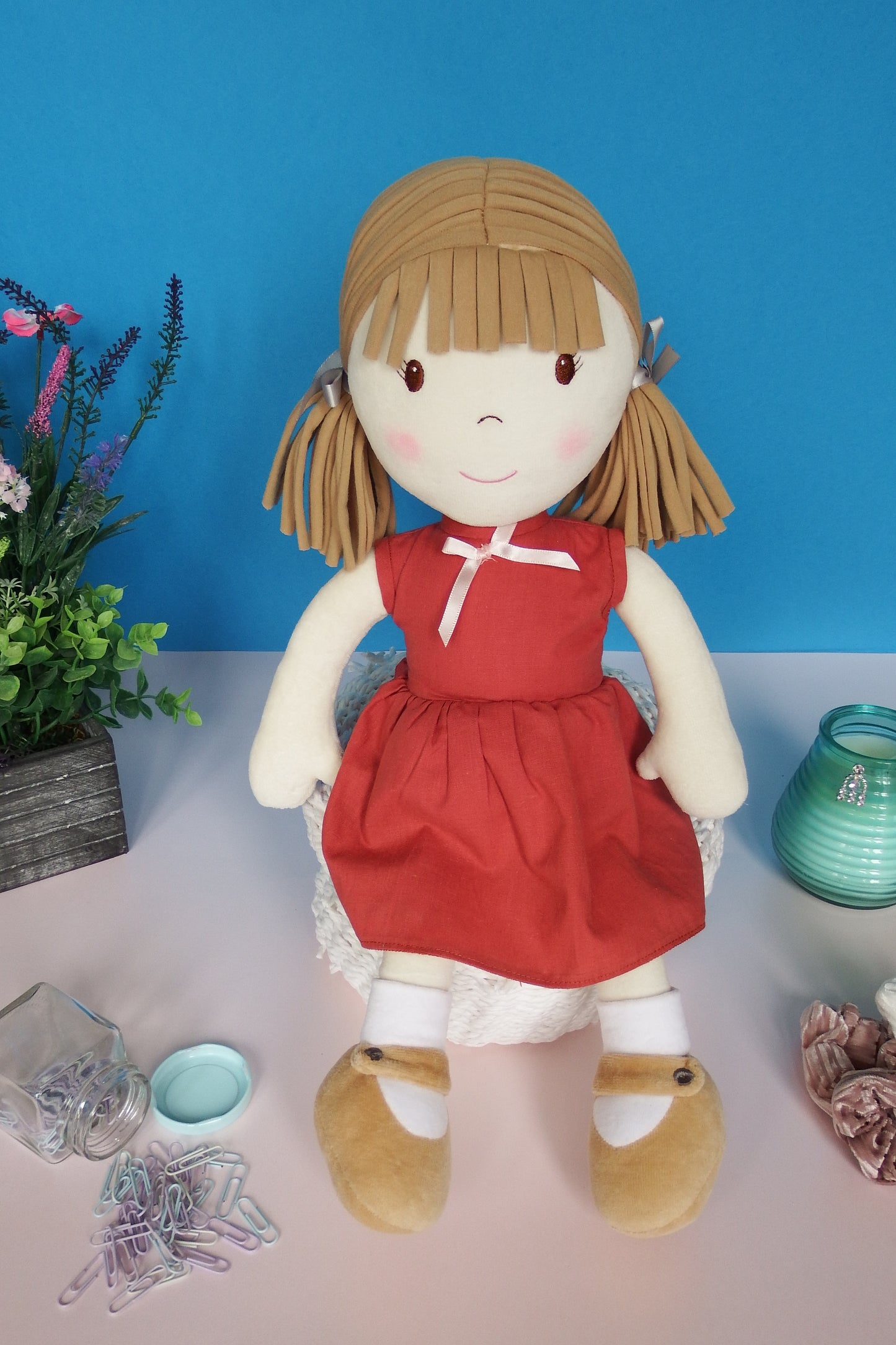 Rag Doll Belle - Orange Cotton Dress