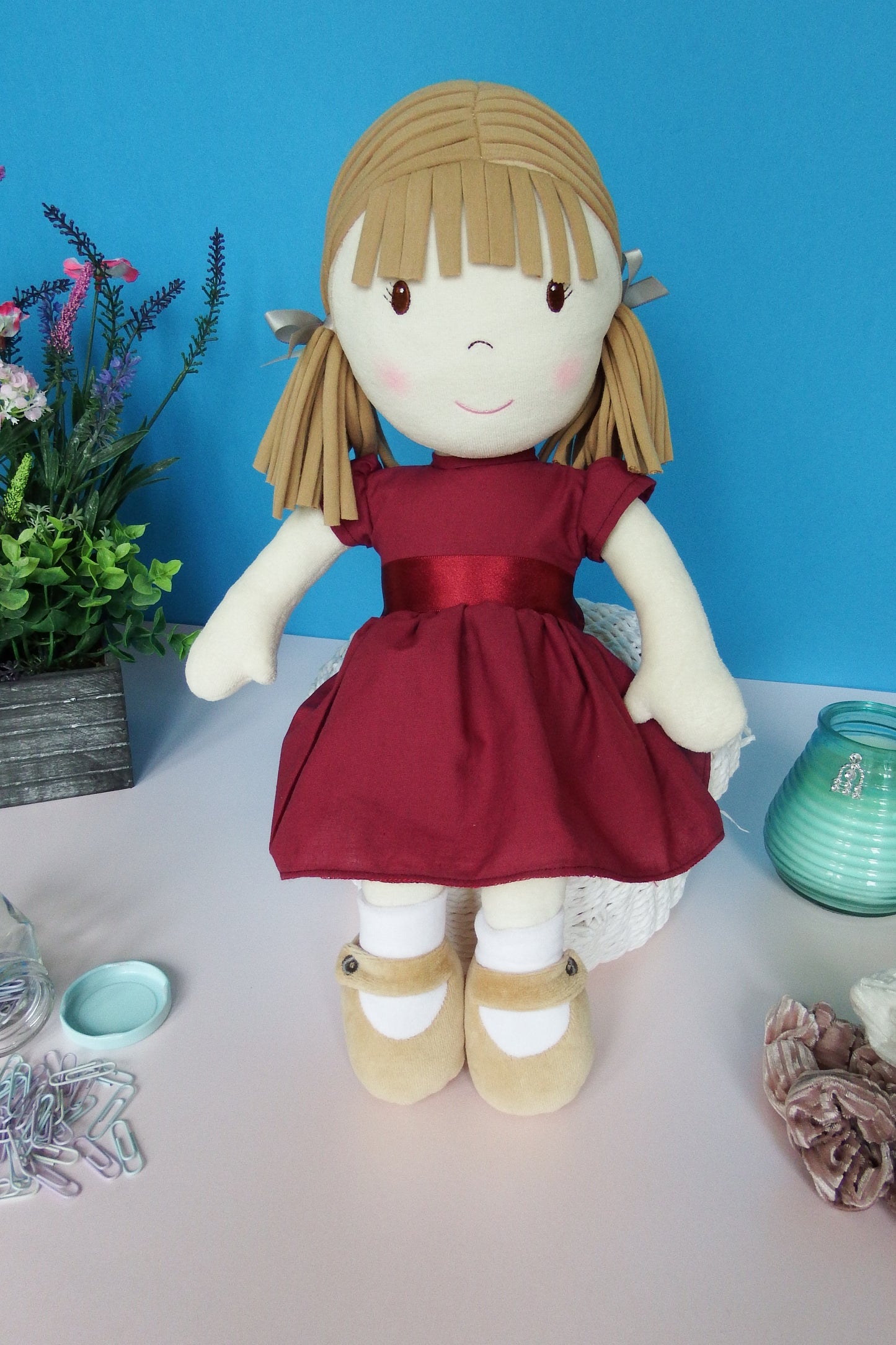 Rag Doll Belle - Red Cotton Dress