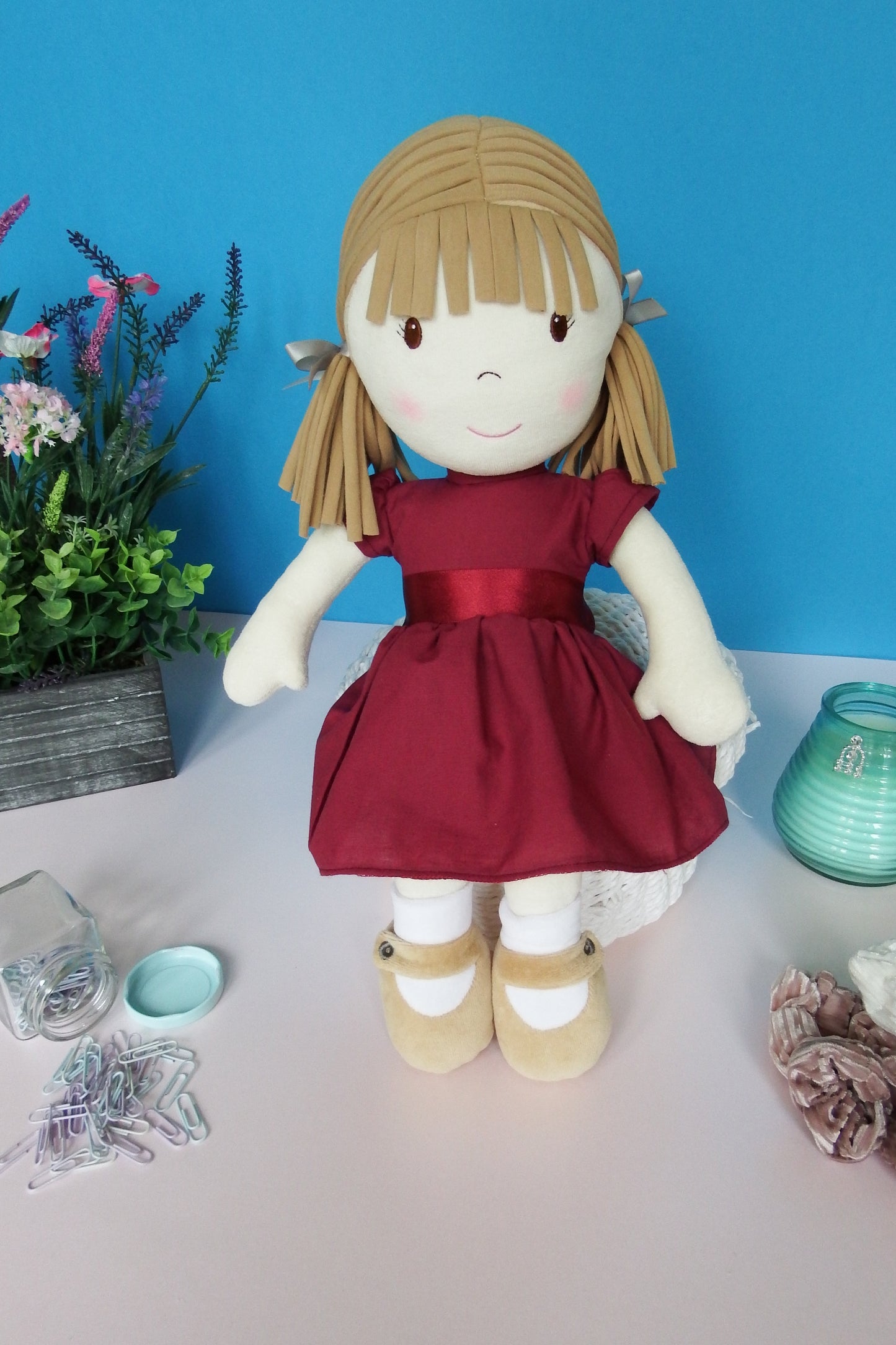 Rag Doll Belle - Red Cotton Dress