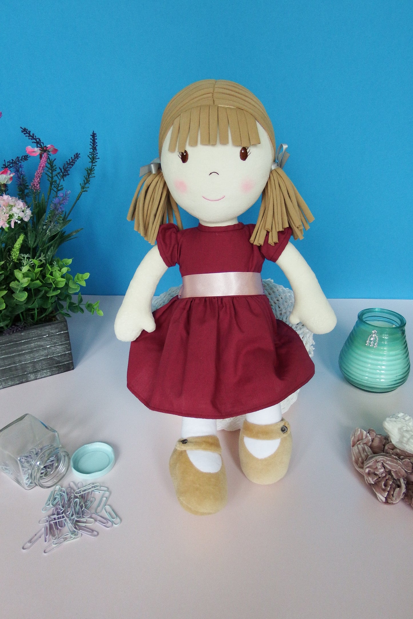 Rag Doll Belle - Red Cotton Dress