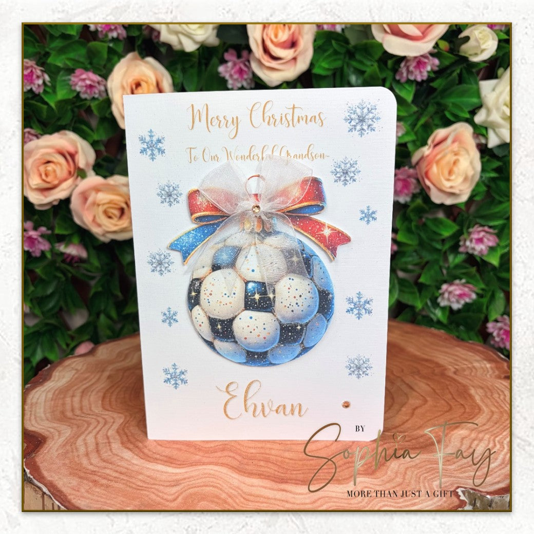 Christmas Football Bauble