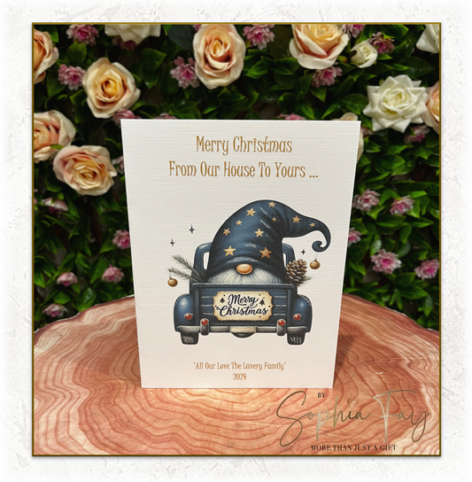 Christmas Gnomes in Cars A5 Pack of 10