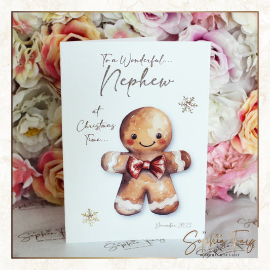 Gingerbread Red Bow - Nephew