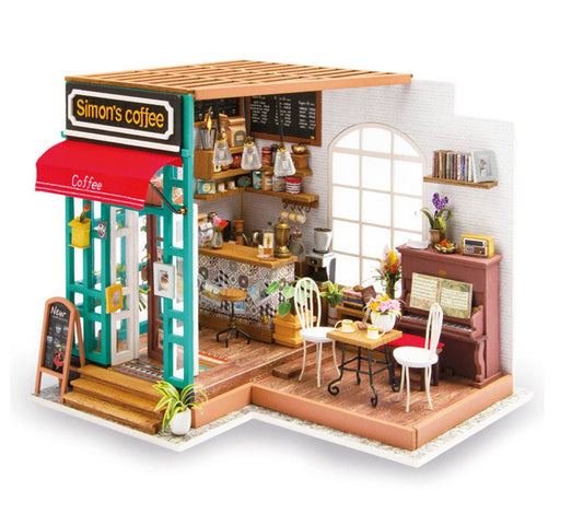 Robotime Simon's Coffee Shop DIY Kit Miniature