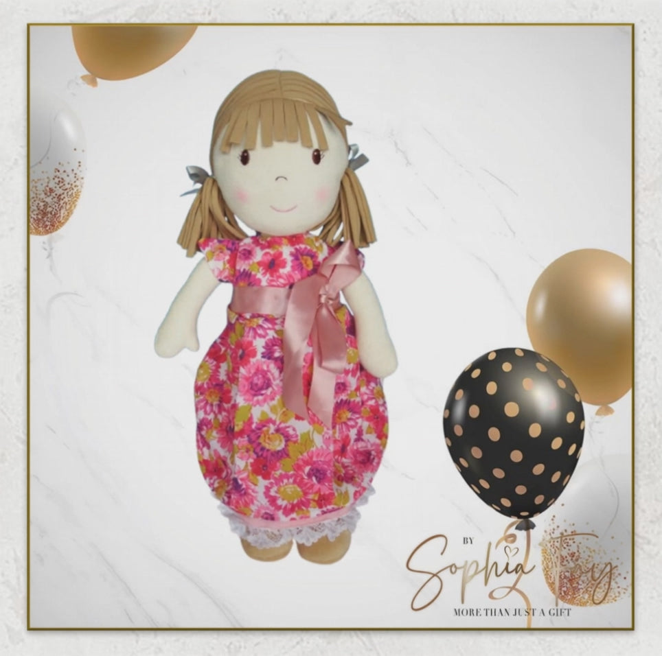 Video for Rag Doll Belle - Pink Floral Party Dress