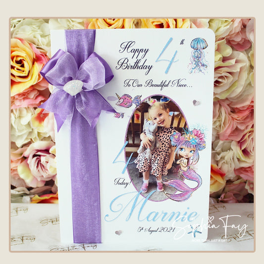 Lilac Mermaid Photo Card