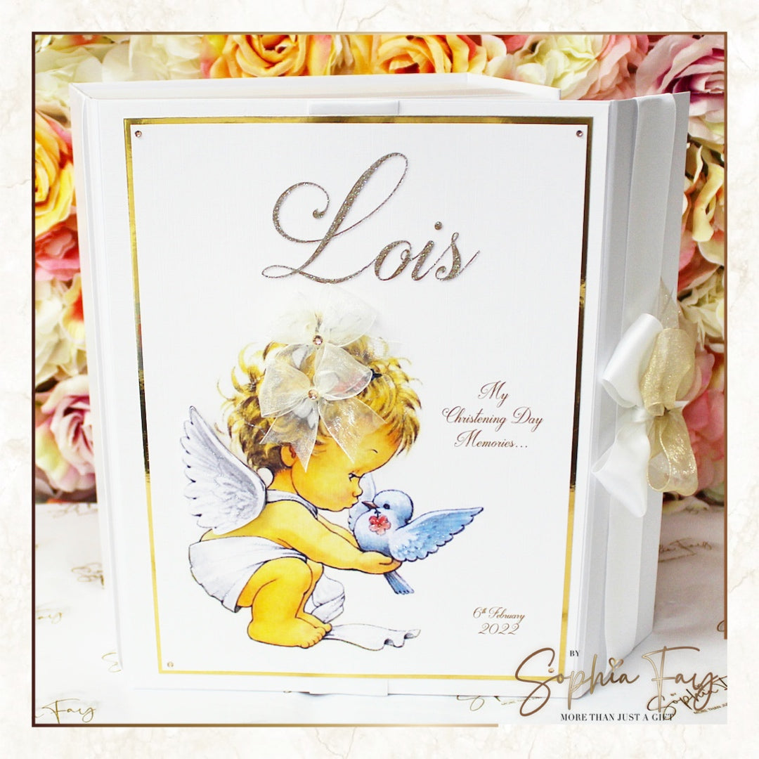 Angel Dove Christening Box