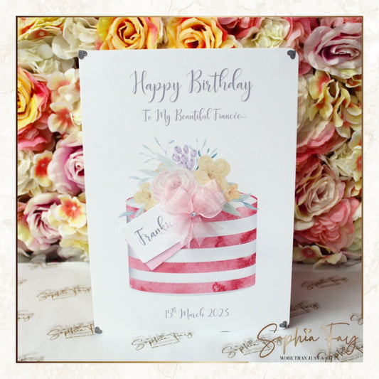 Pink Stripe Hatbox