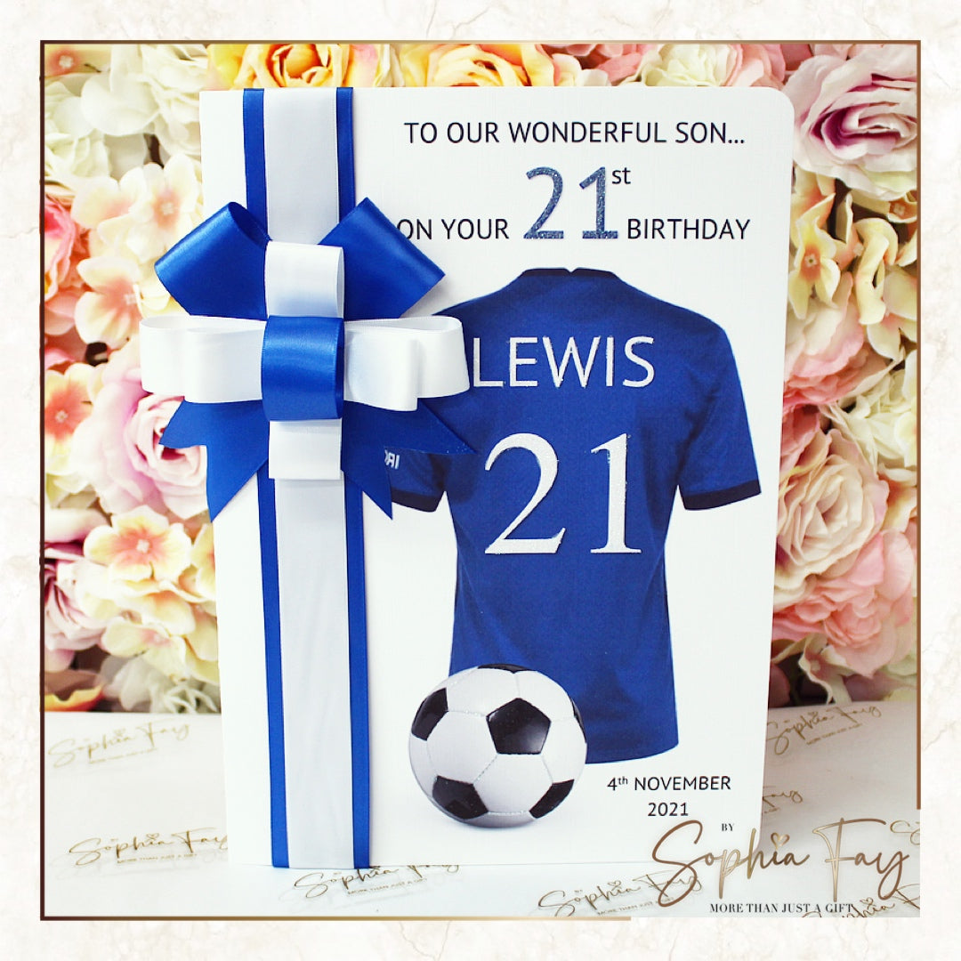 Football Shirt - Blue & White